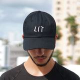 lit logo black adjustable hat