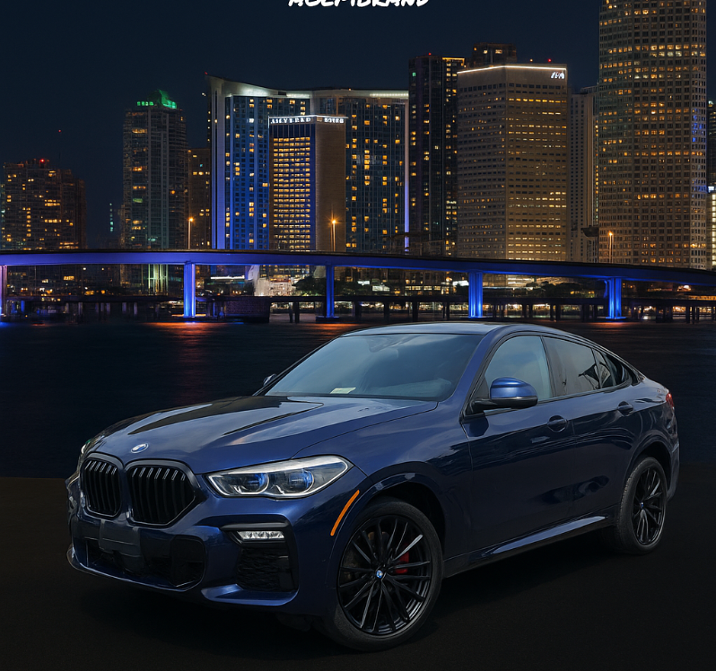 2025 BMW X6 M60i for rent in Miami- Estimated Daily Rate (Call for Availability) - AGEMBRAND® 