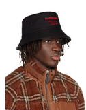 Burberry Black Horseferry Motif Bucket Hat - AGEMBRAND® 