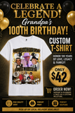 Ernest Maddox 100th Birthday T-Shirt Celebration - AGEMBRAND® 